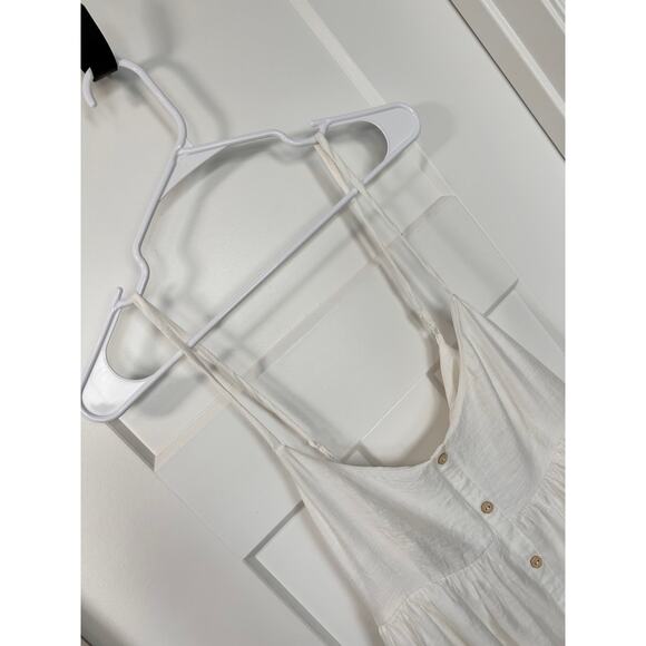 NWT Mustard‎ Seed Women's Lace Trimmed Tie Back Dress Summer White Size Large - Picture 4 of 12